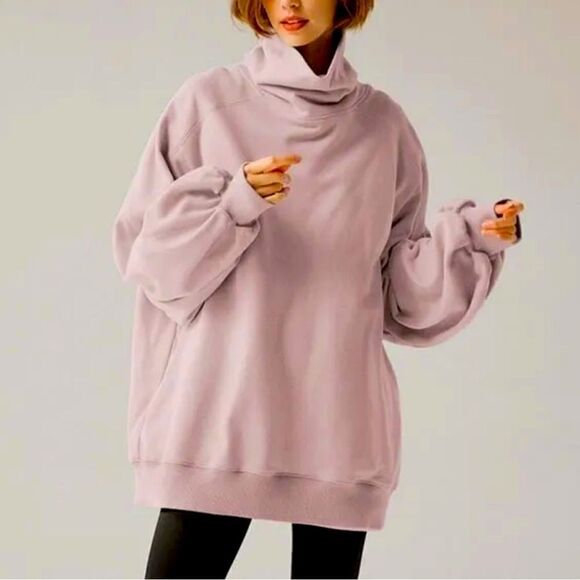LIT Active Whisper Oversized Turtleneck Sweatshirt S - Picture 1 of 8